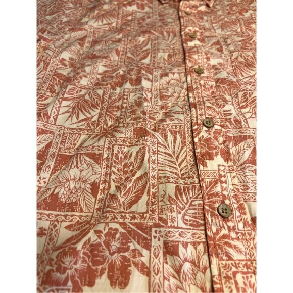 Faherty Men’s Small Breeze Short Sleeve Button Down Tropic Floral shirt coral - Picture 5 of 5